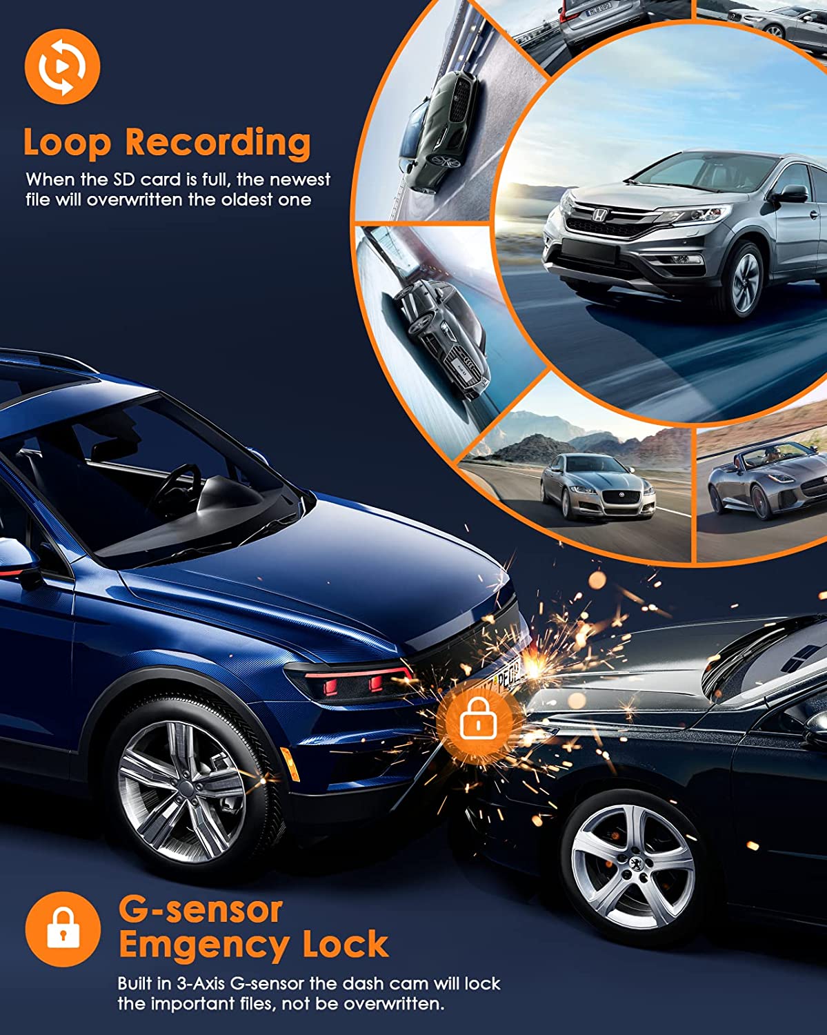 Dual Dash Cam Front and Inside Dash for Taxi/Uber 64 GB, 2 k