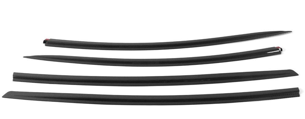 Tesla Window Visors, 4pcs Sun Rain Shade Carbon Fiber Style MOdel 3 and Y
